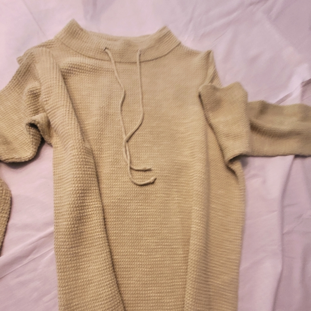 Eileen Fisher Lime Green Waffle pullover